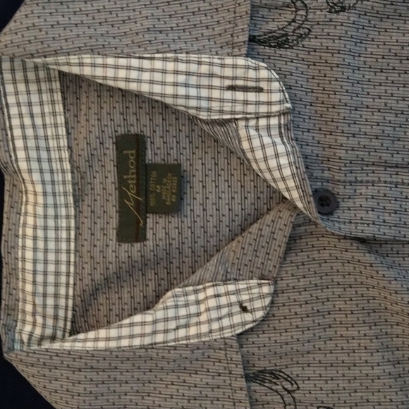 Method Medium Grey Graphic Button Down - Picture 2 of 5